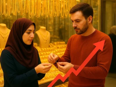 قیمت طلا ۱۸ عیار امروز  پرواز کرد + جدول ۱۵ آذر