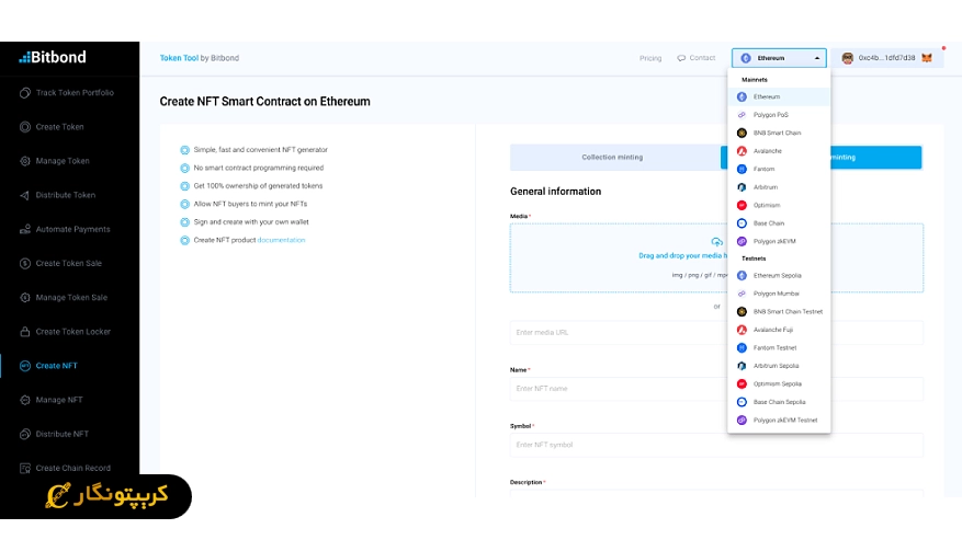 تایید تراکنش و ایجاد NFT روی شبکه