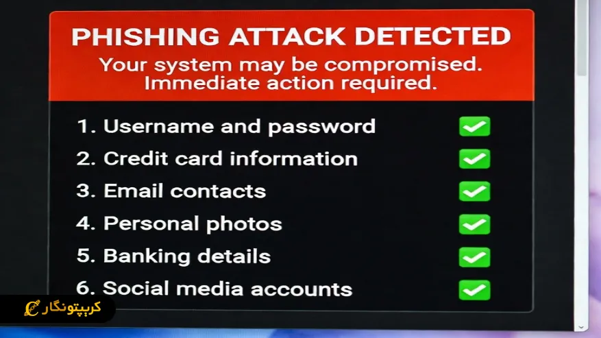 اقدامات فوری بعد از کلیک روی لینک فیشینگ شناسایی اطلاعات به خطر افتاده